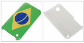 Capa skin com bandeira do Brasil para iPhone 3G / 3GS