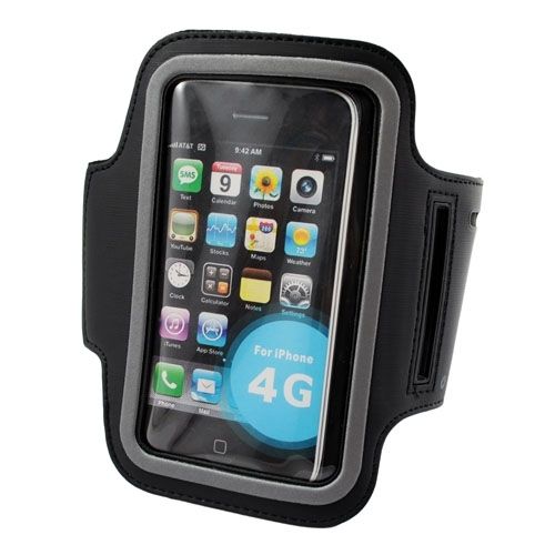 Armband braçadeira preta unissex para iPhone 3G 4G e iPod