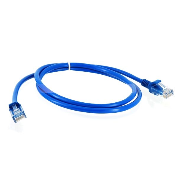 Cabo de rede Ethernet RJ-45 com 1m de extensão cat.5e azul