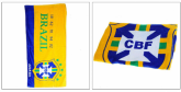 Toalha de praia com emblema da CBF